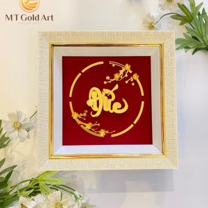 Tranh chữ Đức dát vàng (24x24cm)
