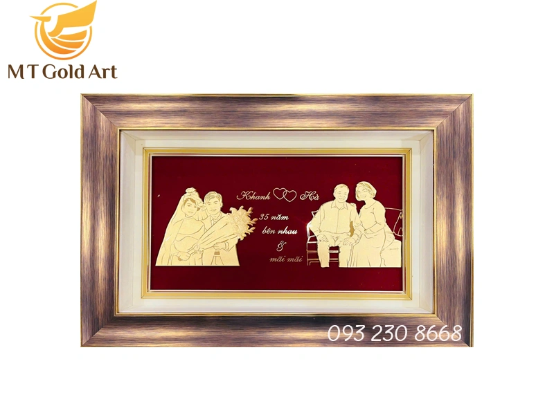 tranh chan dung ma vang rtheo yeu cau qua ky niem cuoi