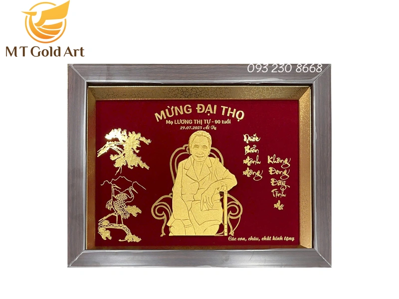 tranh chan dung mưng tho me